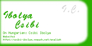 ibolya csibi business card